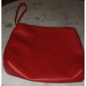Purse Small Clutch Red Zipper
